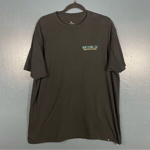 Rip Curl Men’s Black Logo Graphic Print Short Sleeve Tee Size XL